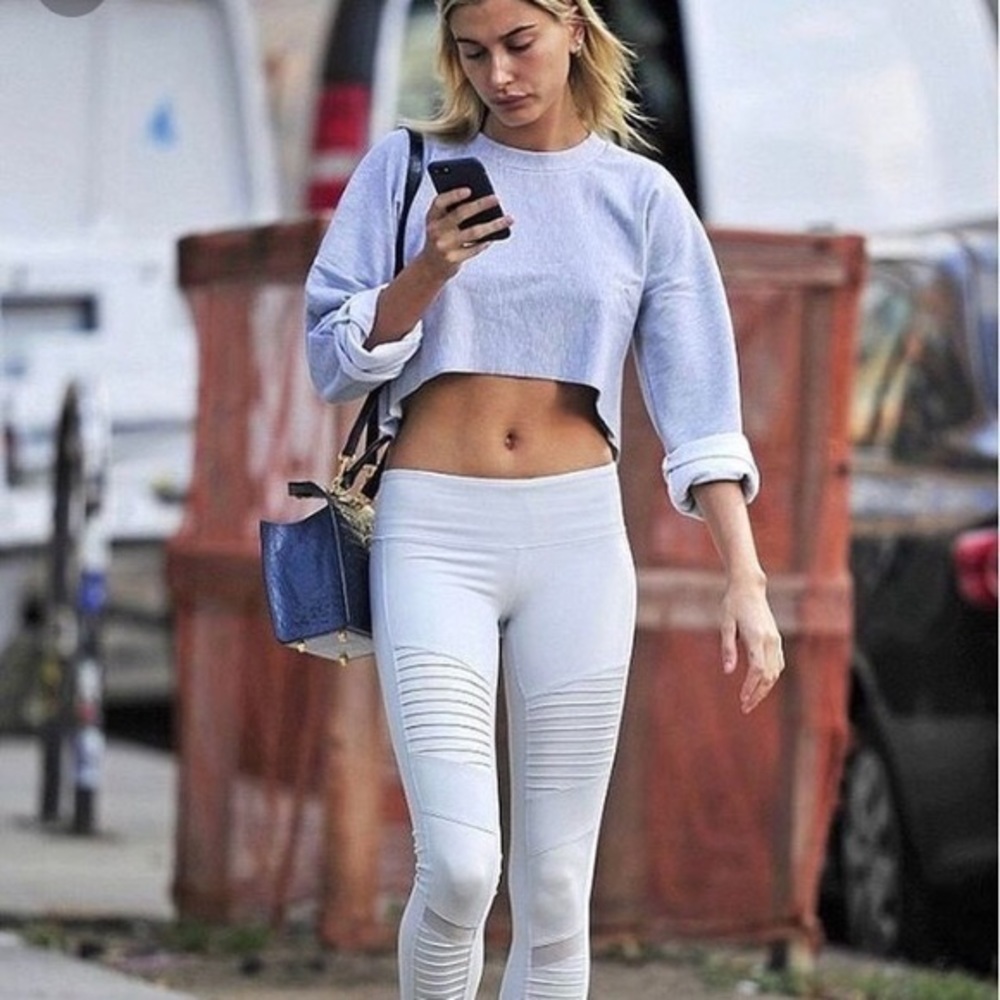 NWT ALO moto legging in white